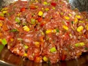 masa na klopsiki mięsno warzywne z dodatkiem warzyw