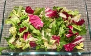 Baza sałaty do sałatki z mozzarellą