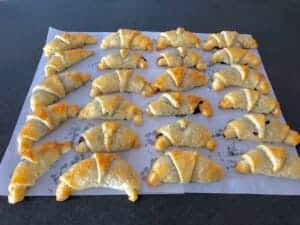 Rogale z czekoladą z piekarnika