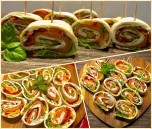 Rollsy z łososiem - koreczki z tortilli - A8901D48 37C2 45D7 971A C564054F34C4