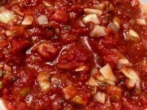 Muszle ze szpinakiem, kurczakiem i fetą w sosie pomidorowym - IMG 5868