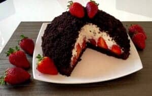 Domowy kopiec kreta z truskawkami - IMG 6431