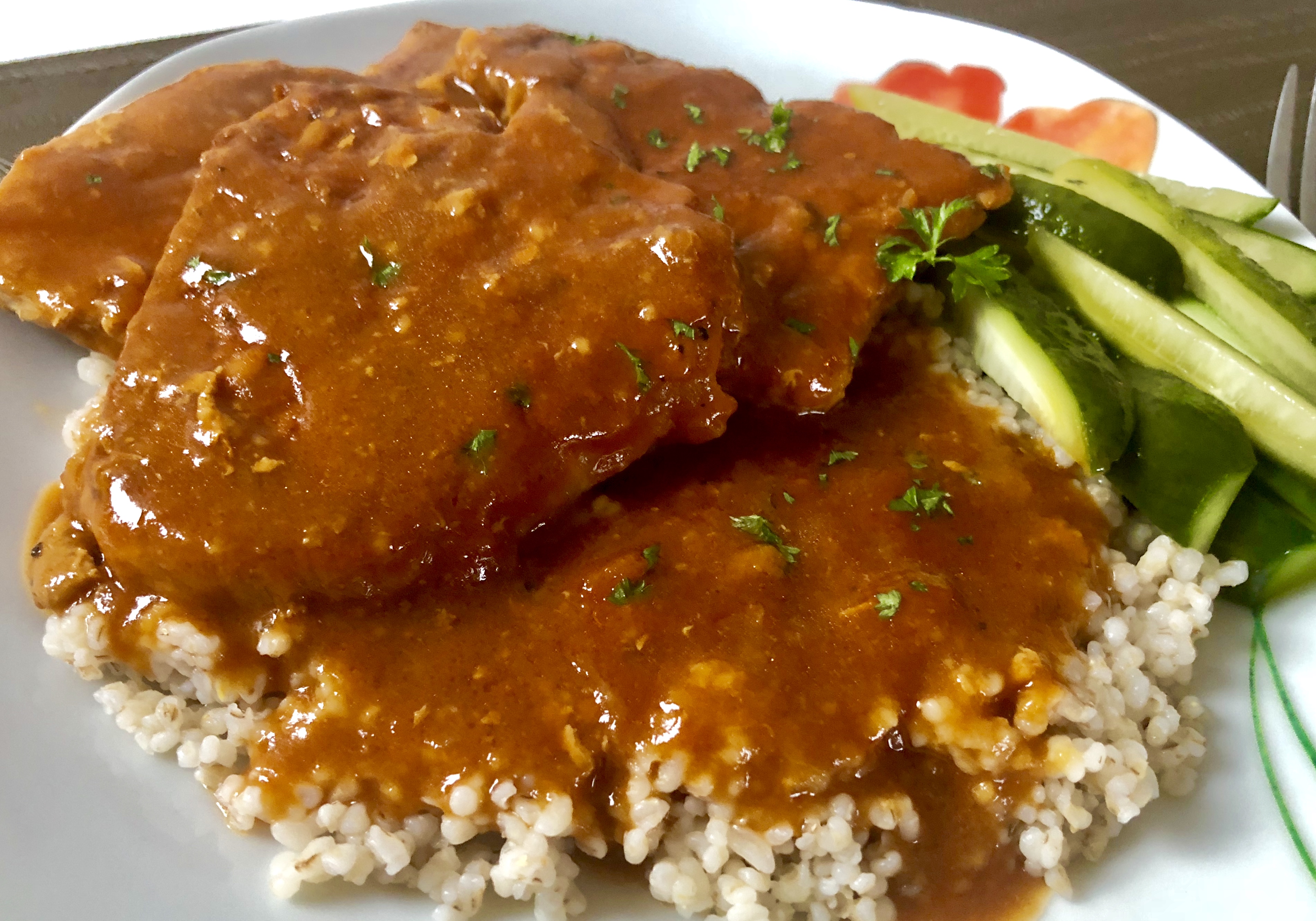 Schab duszony po węgiersku