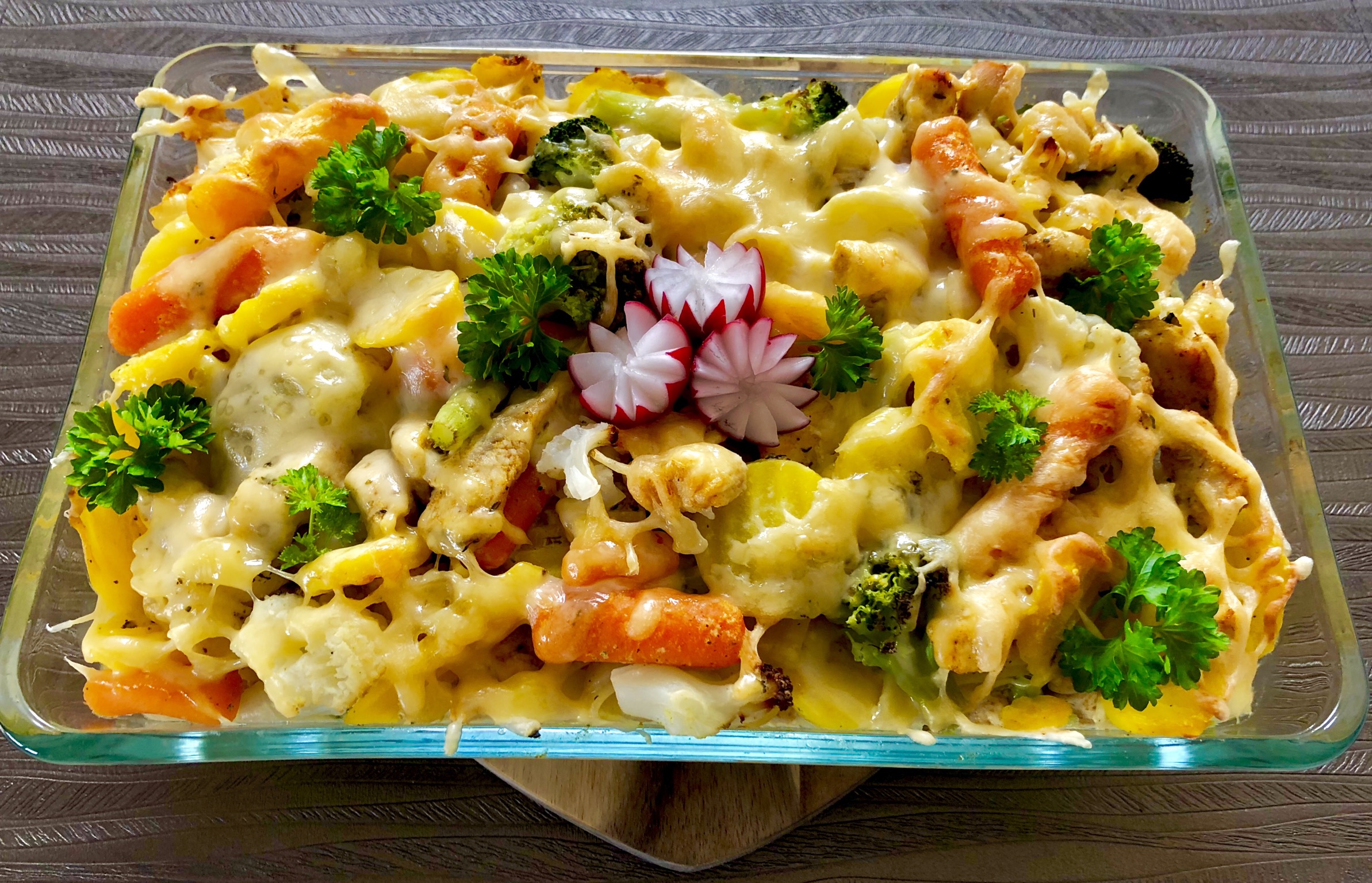 Zapiekanka makaronowa z kurczakiem i warzywami - DB83404C AC47 40BB 983B 0667E3F652DD