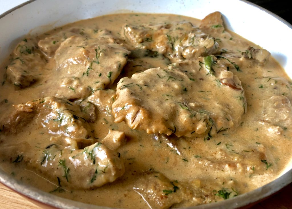 Sznycle w kremowym sosie pomidorowo-koperkowym