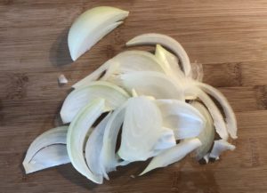 Cebula parzona wrzątkiem