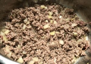 Mięso mielone smażone do zupy a'la pizza