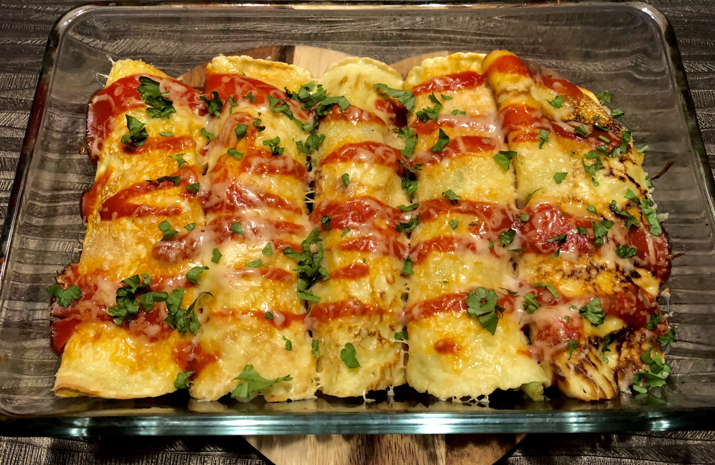 Zapiekane faszerowane naleśniczki