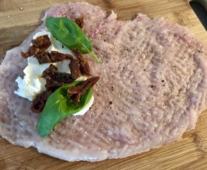 farsz do roladek z kurczaka z mozzarellą i suszonymi pomidorami