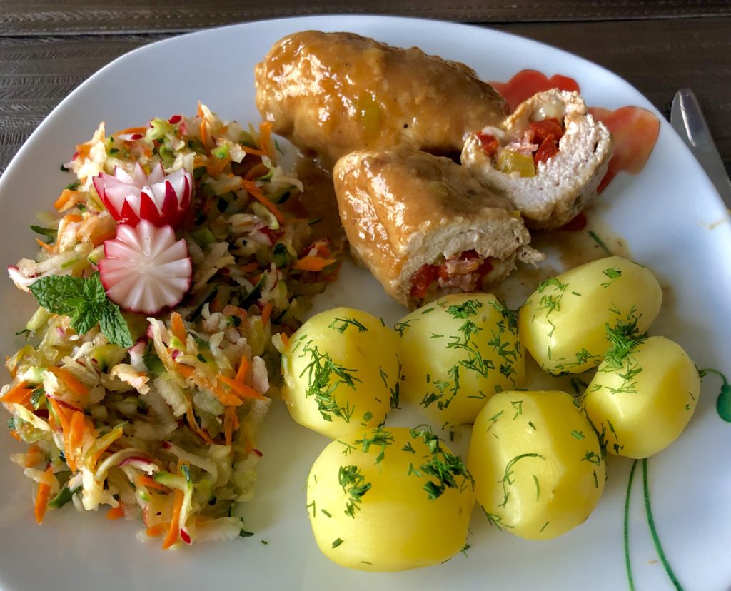 Kolorowe roladki wieprzowe