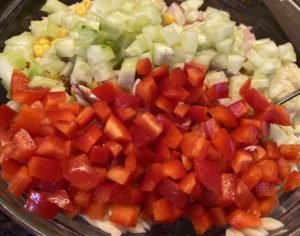 warzywa do sałatki kwiatek