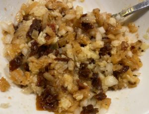 Farsz do rolady ze schabu z suszonymi pomidorami i cebulą