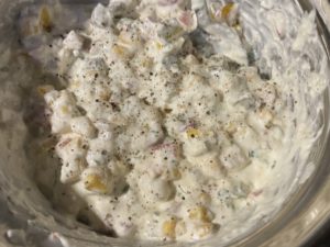 masa serowa do przepisu na roladki z szynki