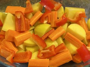 warzywa do aromatyczny kurczak pieczony