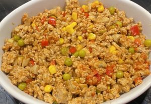 Farsz mięsny z przecierem do zapiekanki z duszonymi ziemniakami