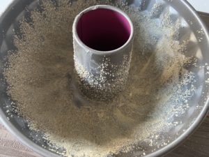 Forma przygotowana pod babkę zebra z białek