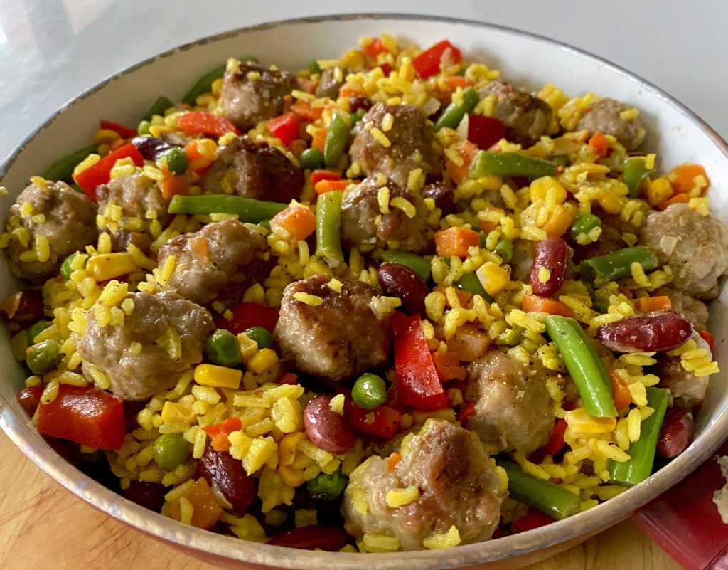 Soczyste klopsiki z ryżem i warzywami