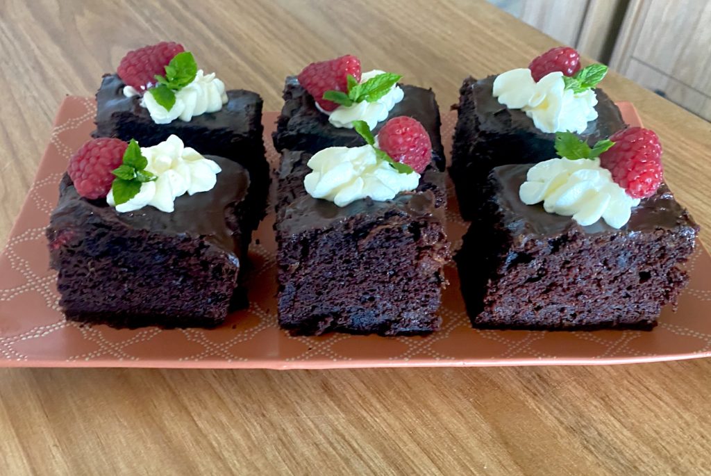 Najlepsze brownie z malinami