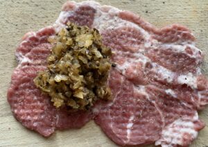 farsz nakładany na karkówkę do roladek