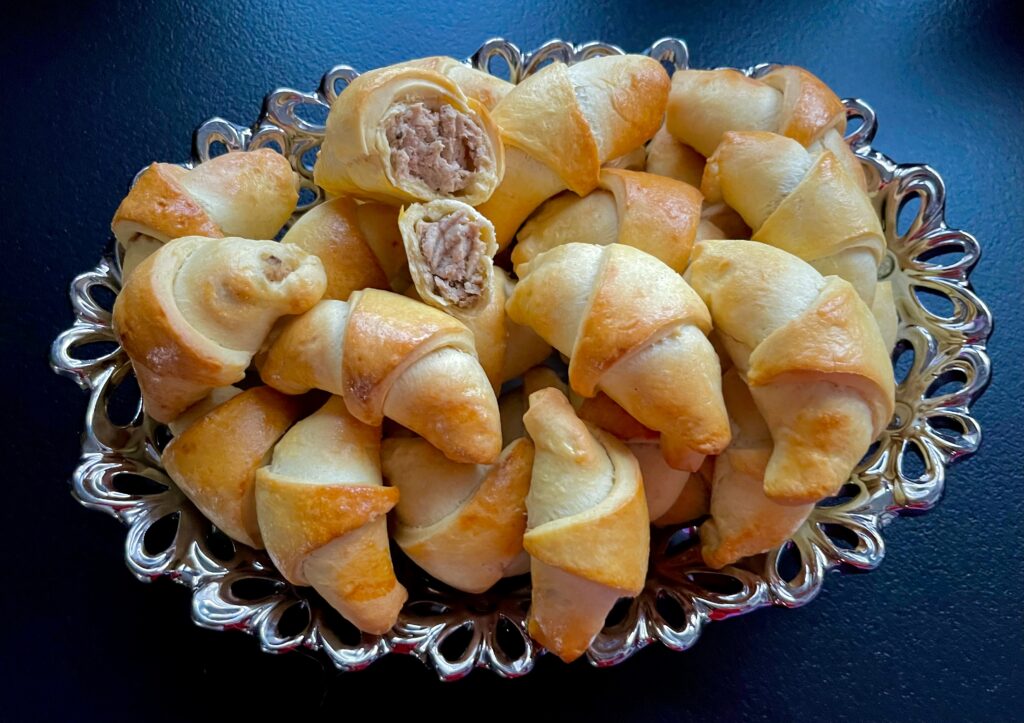 Paszteciki rogaliki z mięsem