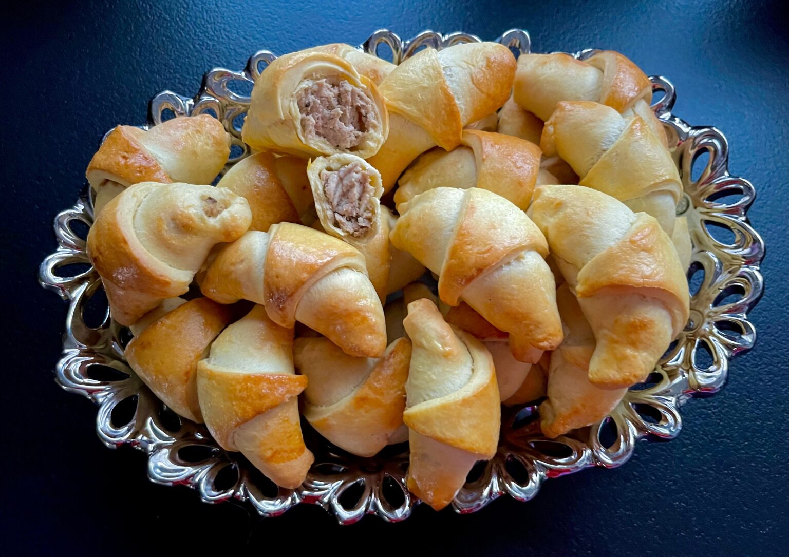 Paszteciki rogaliki z mięsem