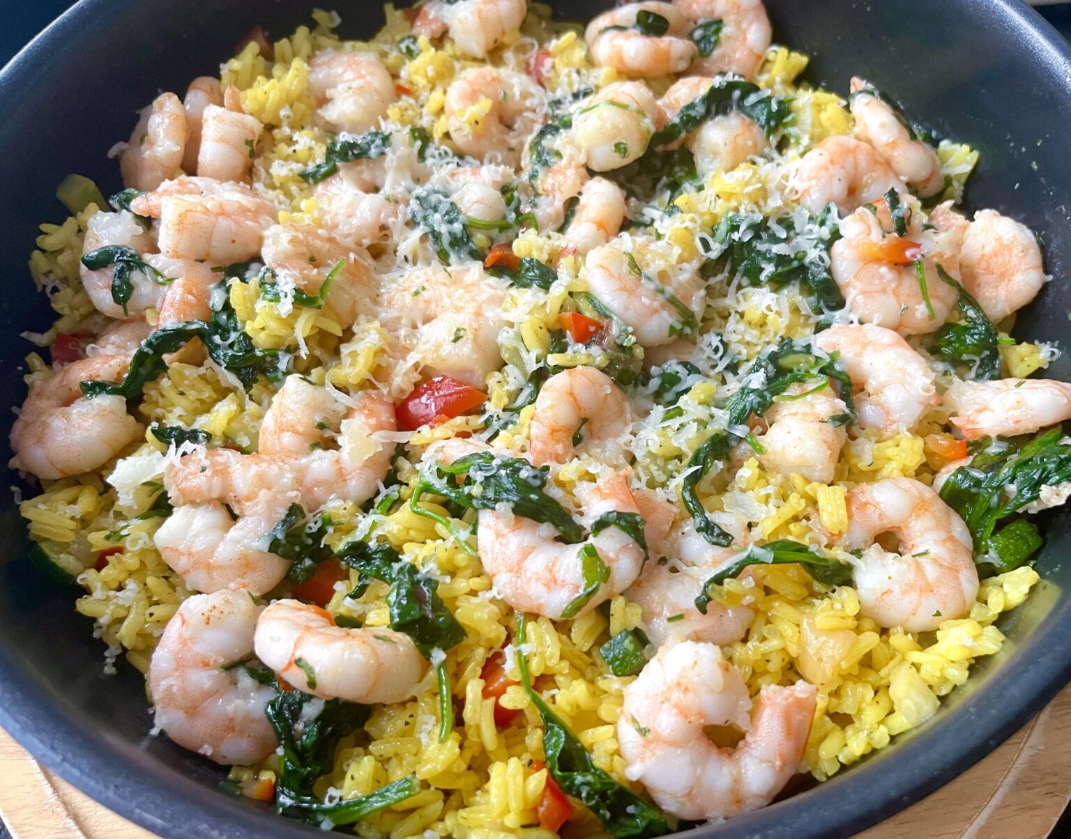 Kremowe risotto z krewetkami i szpinakiem - 5FF25084 7DB5 4D7C 99AA 061BFBB1C43B