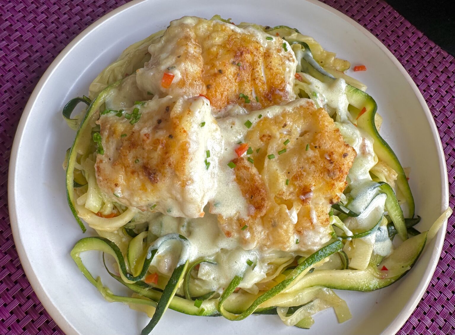 Dorsz w kremowym sosie na spaghetti z cukinii - IMG 5364