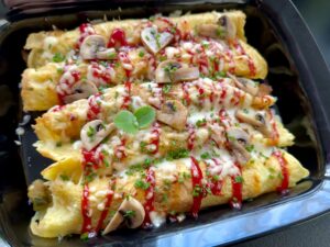 Naleśniki zapiekane z kindziukiem i pieczarkami - IMG 8294