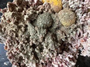 Doprawianie masy na pasztet pieczony rosołem i przyprawami