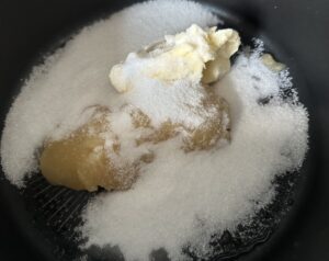 Masło cukier i miód