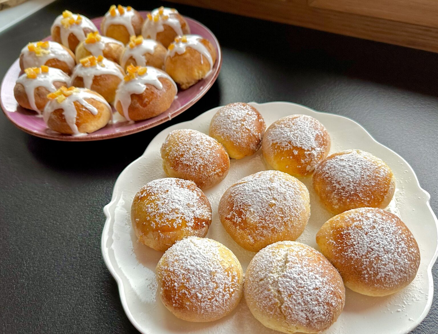 pieczone pączki z piekarnika