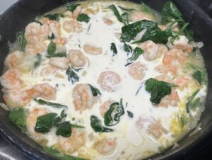 Krewetki w sosie serowo-śmietankowym - IMG 6317