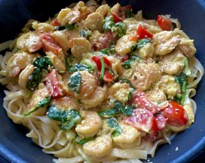 Krewetki w sosie serowo-śmietankowym - IMG 6324