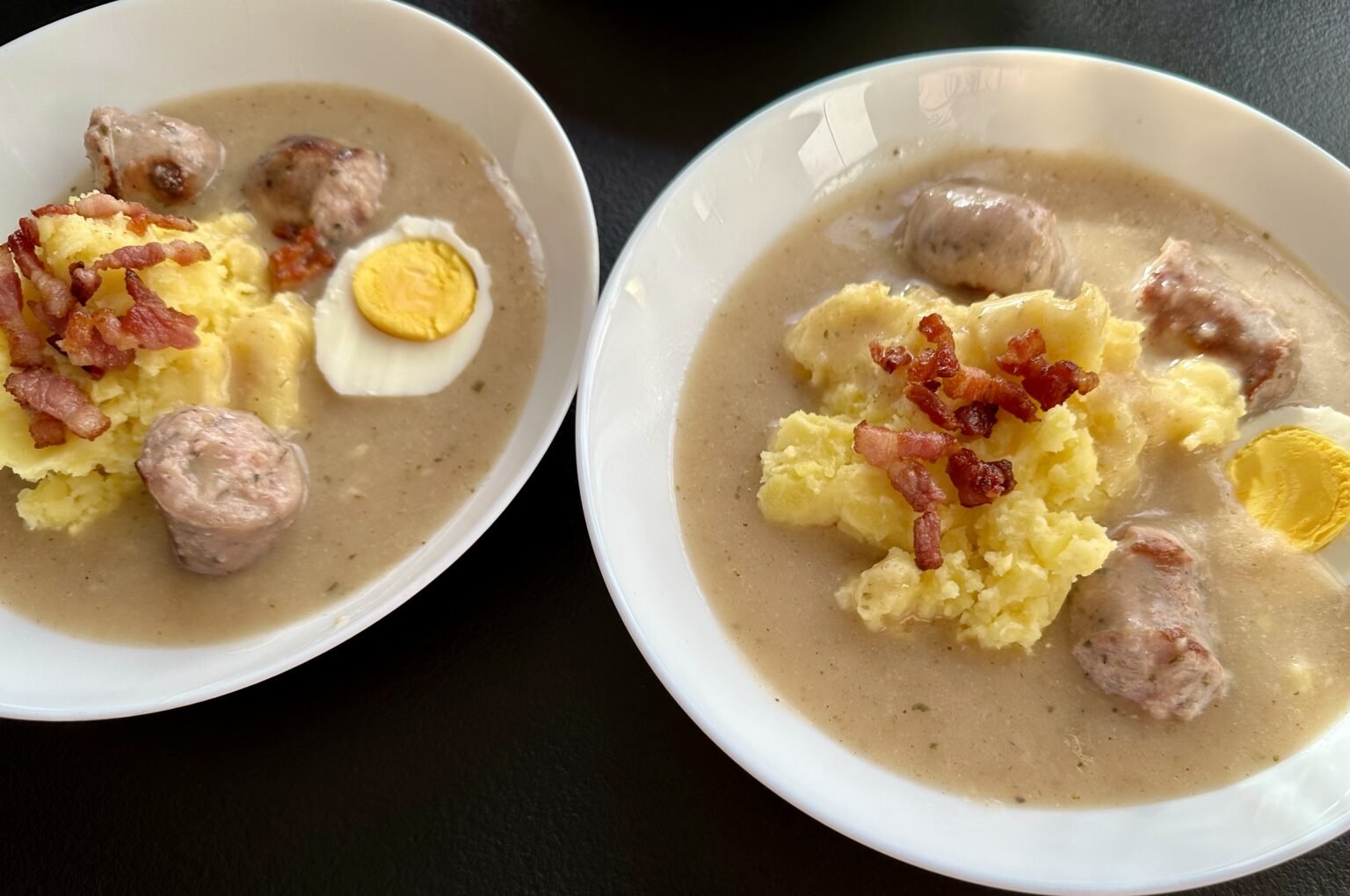 Żurek błyskawiczny z duszonymi ziemniaczkami i białą kiełbasą - IMG 8693