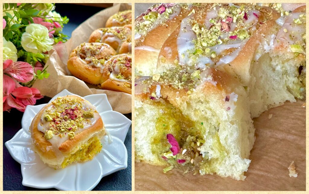 Drożdżówki pistacjowe