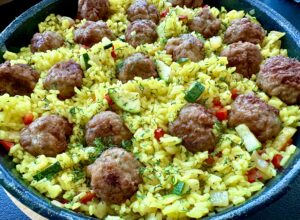 Kremowe risotto z klopsikami i cukinią - IMG 3133