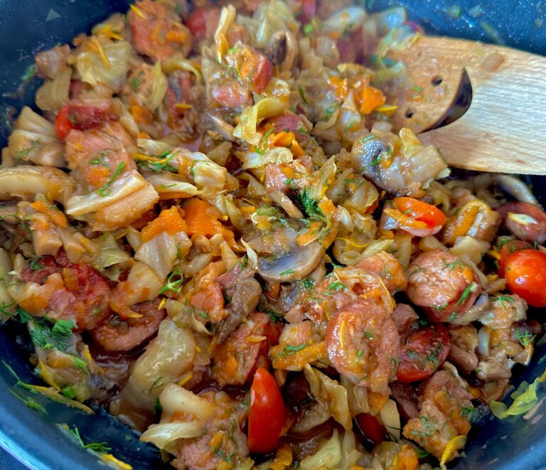 Bigos z młodej kapusty i cukinii - IMG 8228