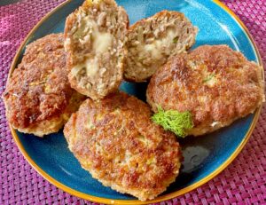 Rumsztyk z cukinią, pieczarkami i serem - IMG 9435