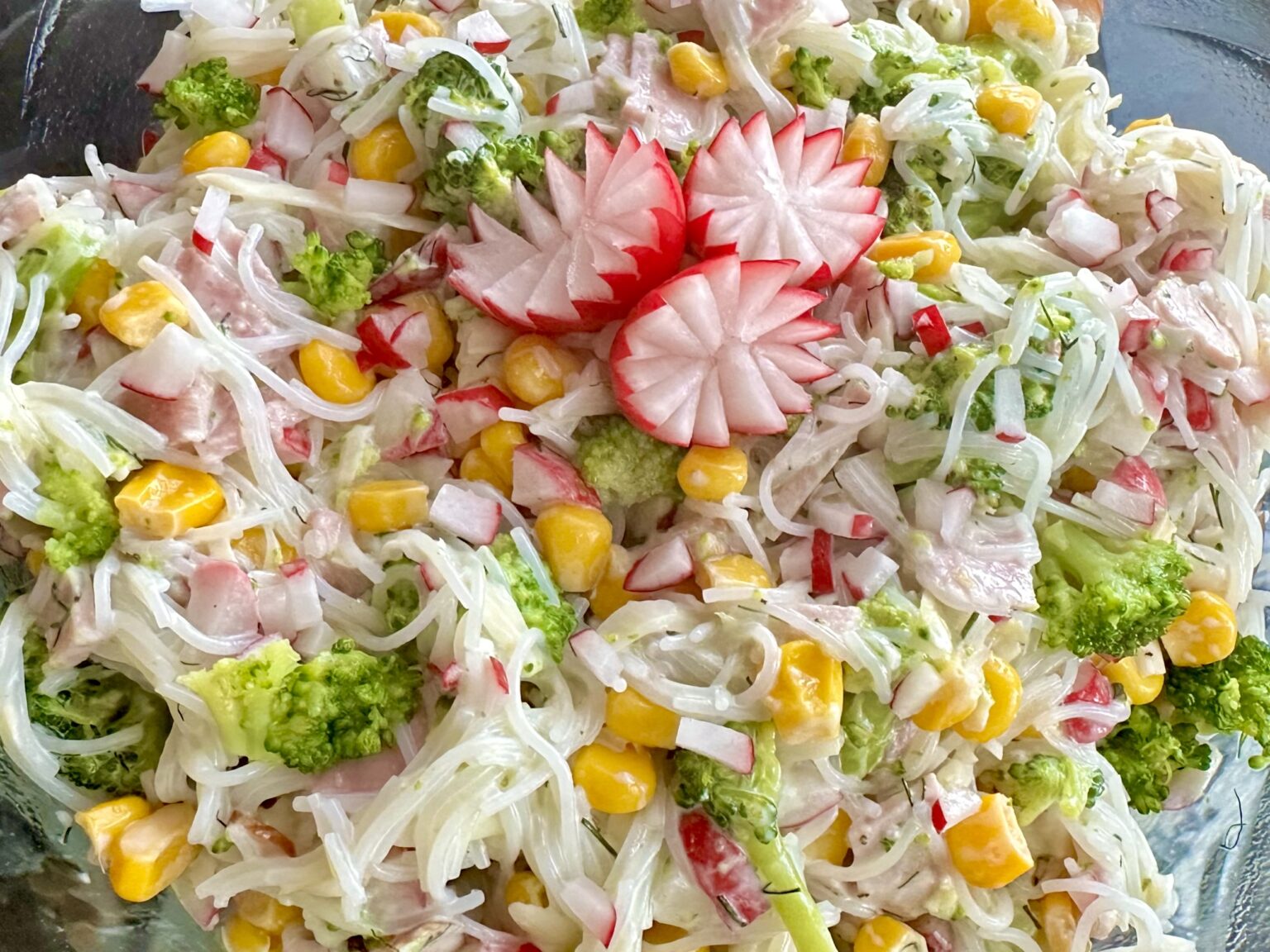 Sałatka ryżowa z szynką i brokułem - IMG 2085