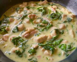 Kurczak ze szpinakiem w sosie serowym - IMG 3519