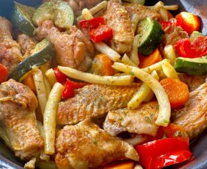 Skrzydełka z patelni duszone z warzywami - IMG 5342