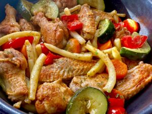 Skrzydełka z patelni duszone z warzywami - IMG 5355