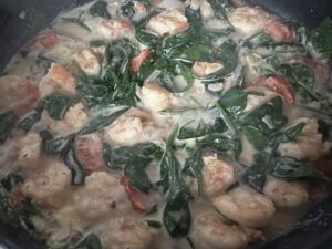 Makaron z krewetkami w sosie serowym - IMG 5868