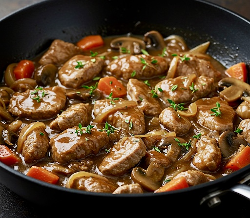 Krucha karkówka w gęstym i aromatycznym sosie