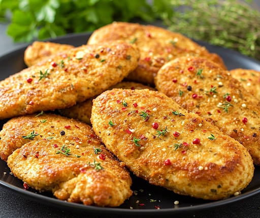 Kotleciki drobiowe w pikantnej panierce paprykowo-jogurtowej