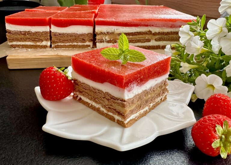 Truskawkowa księżniczka - ciasto warstwowe bez pieczenia! - IMG 4179