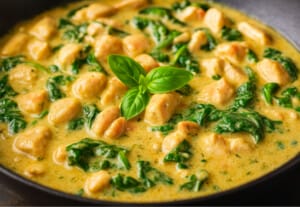 Kremowy kurczak w sosie serowo-szpinakowym - IMG 2192