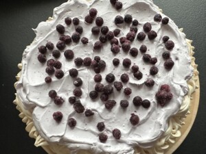 Tort bezowy z mrożonymi jagodami - IMG 0351