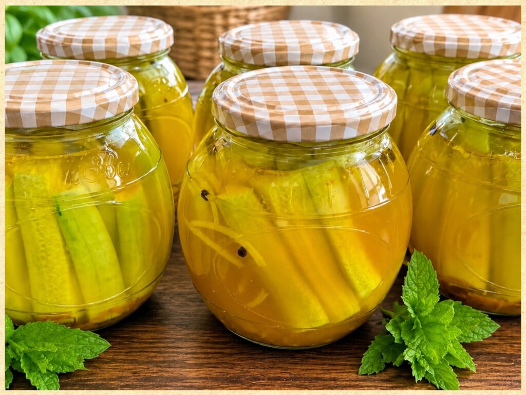 Ogórki na zimę w zalewie Curry