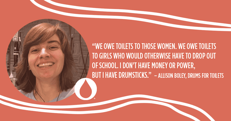 Allison Boley, founder of drums for toilets